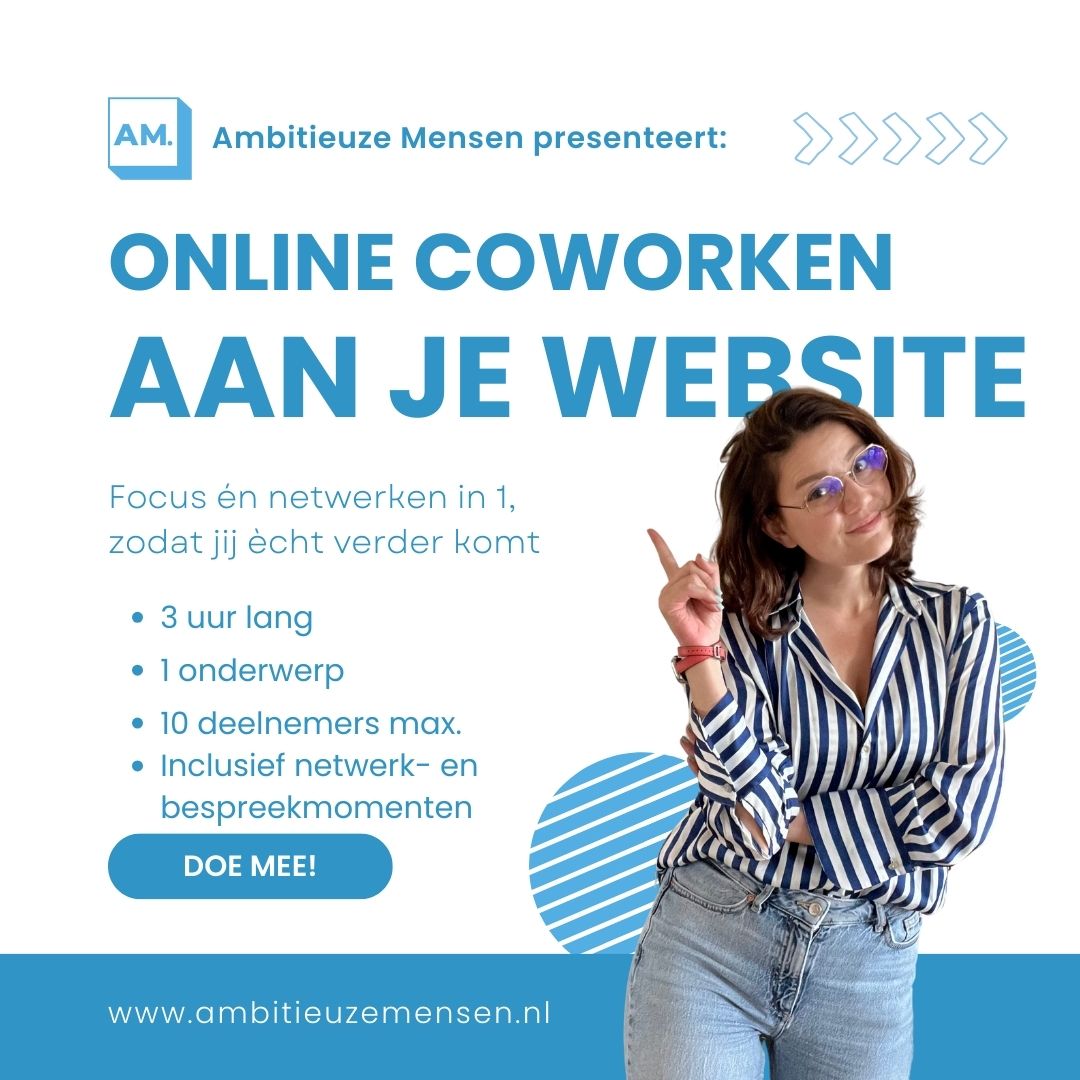 Online coworken - Website 3 mei